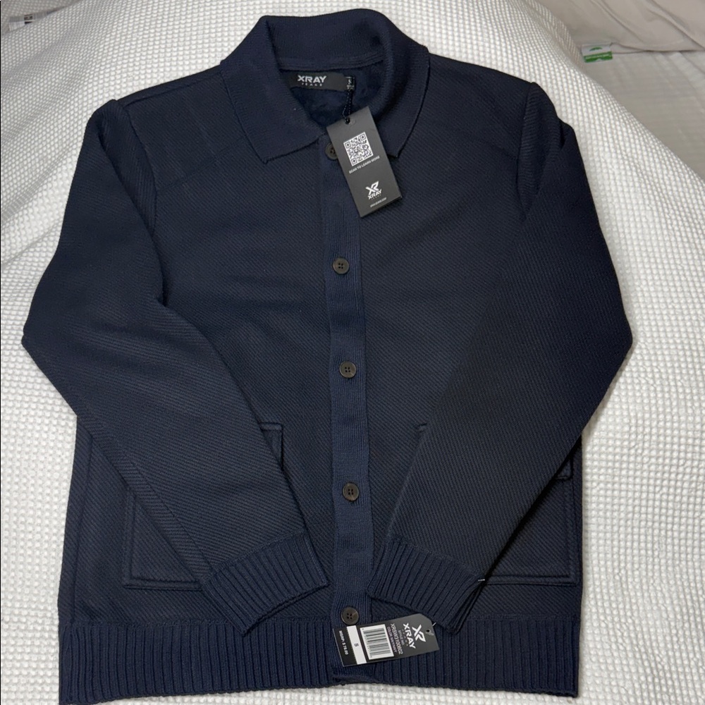 Men's Navy XRay Jeans Button-Down Cardigan Sweater - Multiple Sizes (M,S) NWT
